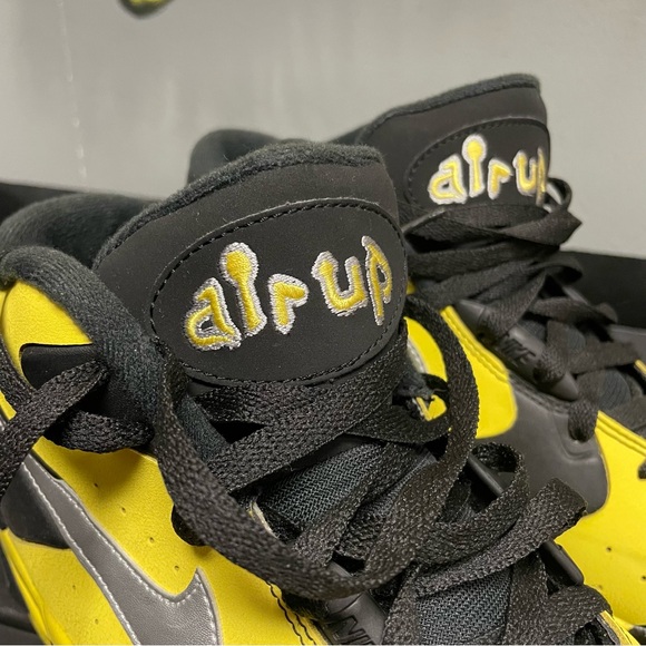 Nike Flight Air Up Men’s Black and Yellow Basketball Sneakers Size 11.5 - Picture 3 of 6